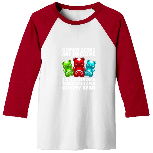 Bear Pet Funny Gummy Bear Art For Kids Girl Women Candy Lover Gummies Baseball Tees
