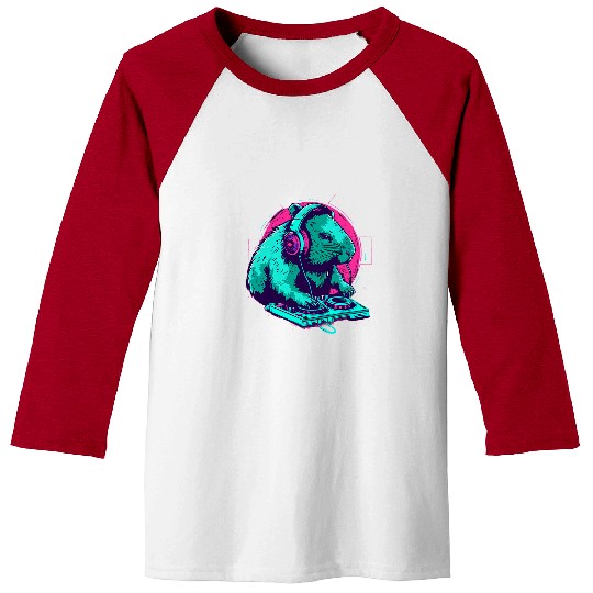 capybaras Pet Music DJ Turntable DJ capybaras House Music Producer 3 Baseball Tees
