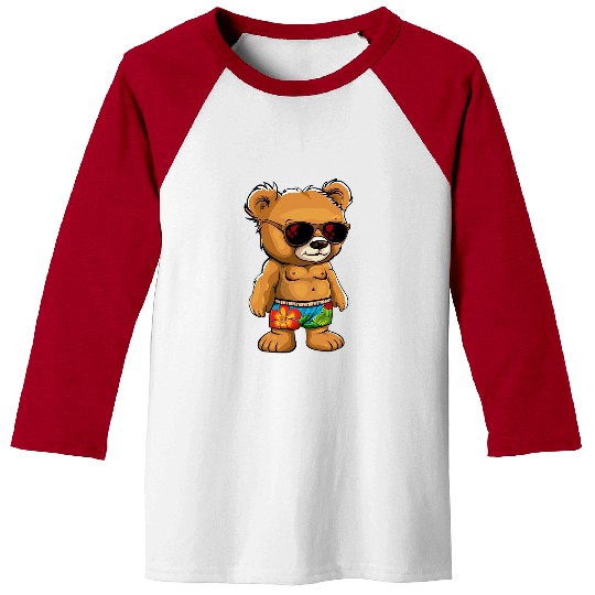 Bear Pet Awesome Teddy Bear swim trunks Costume Baseball Tees