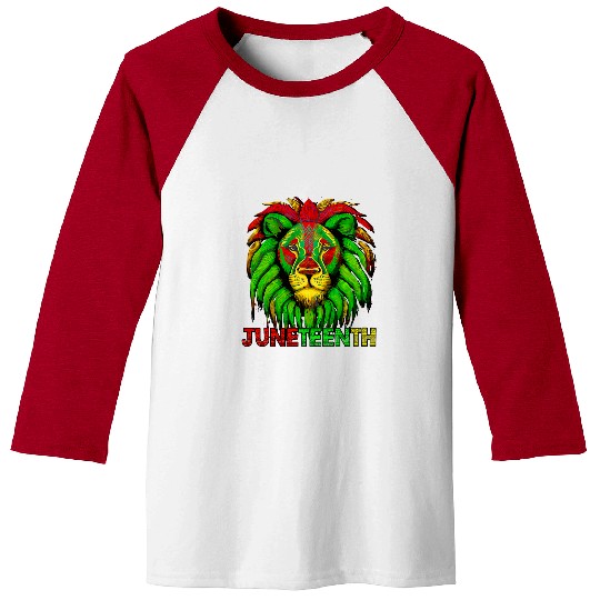 Lion Pet JUNETEENTH Lion African Freedom Art American Black History Baseball Tees