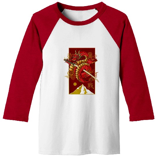 Dragon Pet Japanese Dragon Traditional Style Streetwear Asian Graphic Baseball Tees