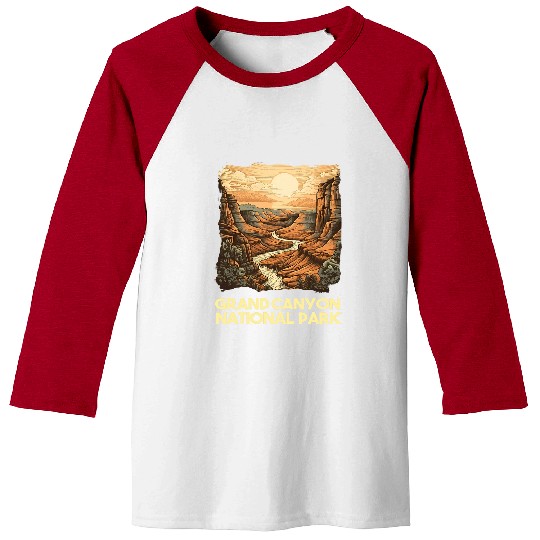 Grand Canyon Adventure Hiking Nature Lover Print 37 Baseball Tees