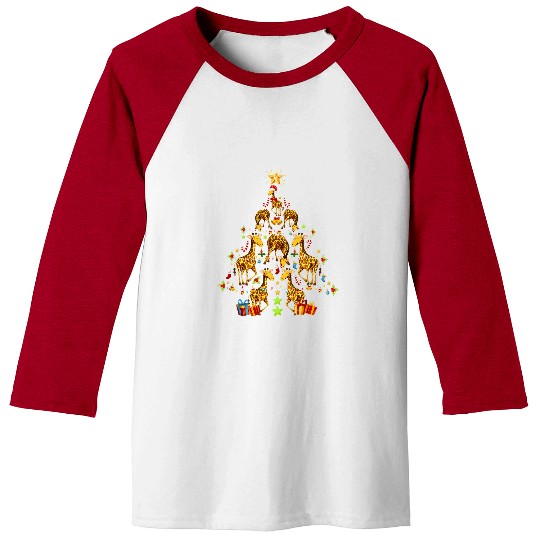 Giraffe Pet ki giraffe christmas tree costume giraffe lover xmas Baseball Tees