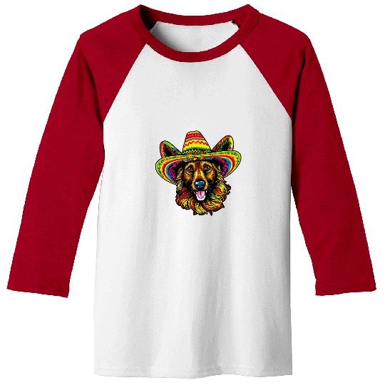 German Shepherd Funny Dog Cinco de Mayo Party Animal Fiesta 2 Baseball Tees