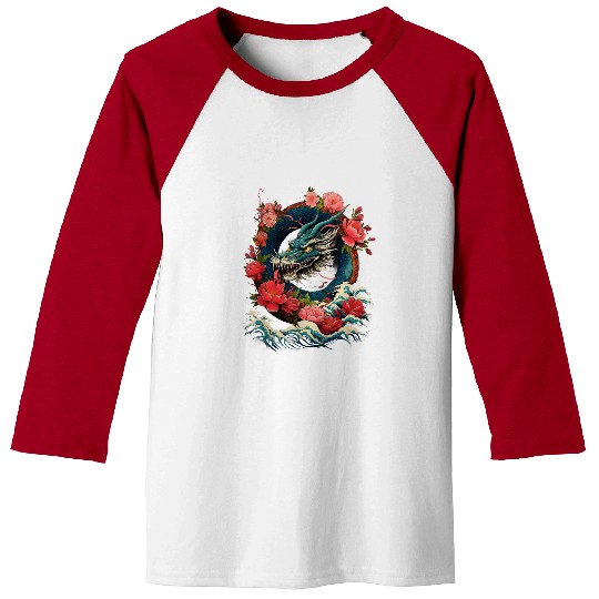 Dragon Pet Japanese Vaporwave Tokyo Dragon Asian Retro 80s Style 10 Baseball Tees