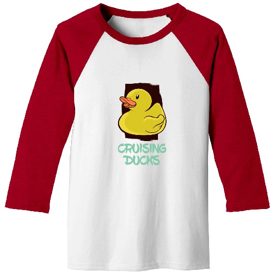 Duck Pet Cruising Ducks Funny Rubber Duck Cruise Ship Baseball Tees