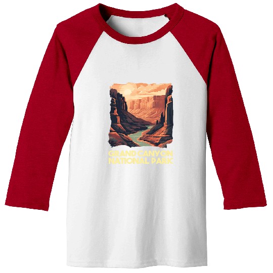 Grand Canyon Adventure Hiking Nature Lover Print 35 Baseball Tees