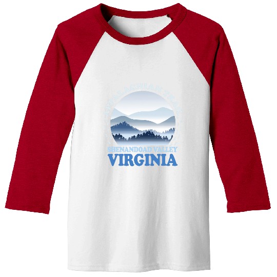 Appalachian Trail Hikers Hiking at Shenandoahs Valley VA Baseball Tees