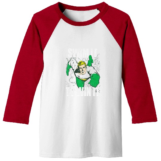 Aquaman Swim It Baseball Tees