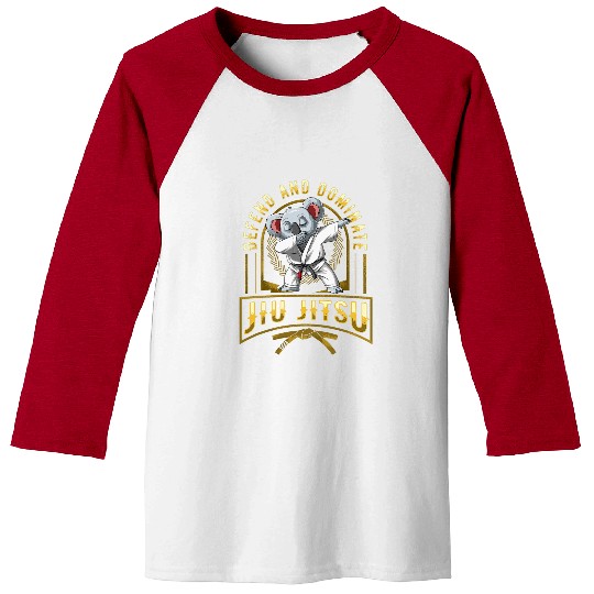 Koala Pet Jiu Jitsu Defend and Dominate Grappling BJJ Dabbings Koala Baseball Tees
