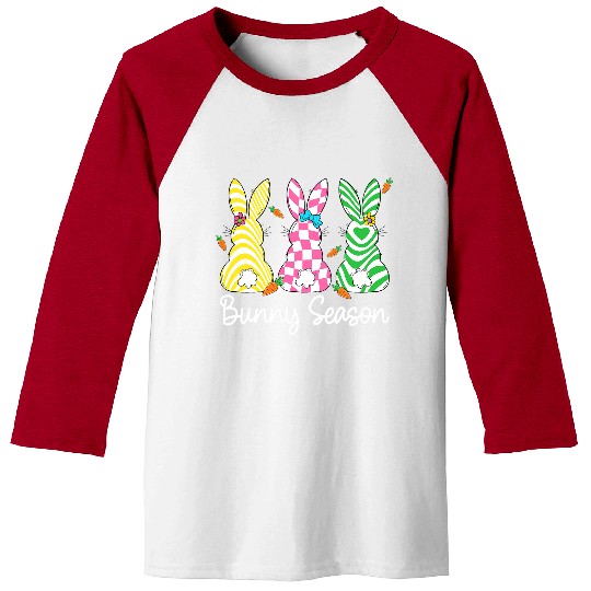 Funny Easter Day Bunny Season Cute Bunny Squad Hunting Eggs Baseball Tees
