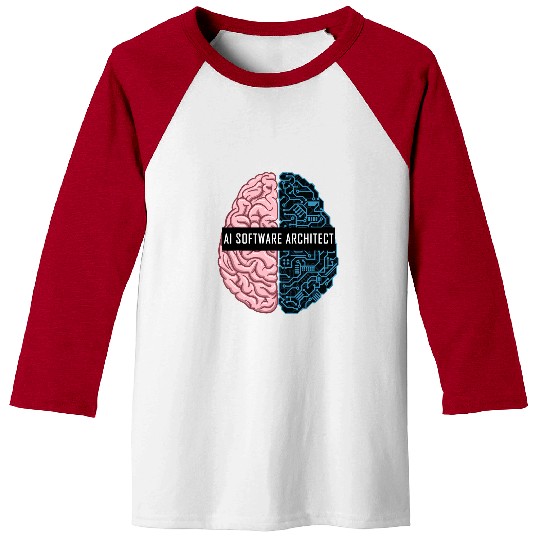 Artificial Intelligence Brain for AI software architect Baseball Tees
