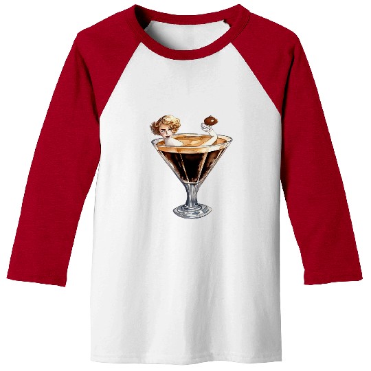 Coffee Fun vintages Espresso Martini Coffee Lover Design Cold Cocktail Baseball Tees