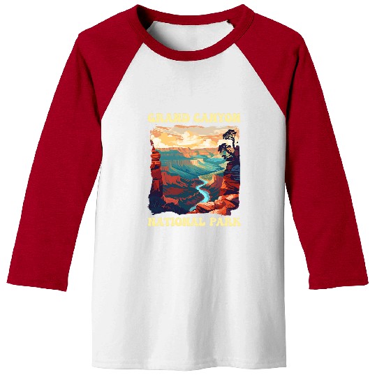 Grand Canyon Adventure Hiking Nature Lover Print 3 Baseball Tees