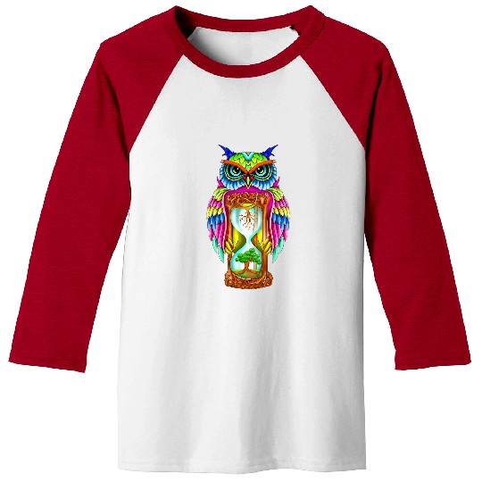 Owl Pet Hourglass Forest Tree Viking Valhalla North Myths Celtic Baseball Tees