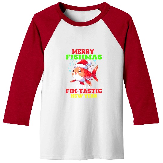 Fishing Merry FIshmas A FinTastic New Year Baseball Tees