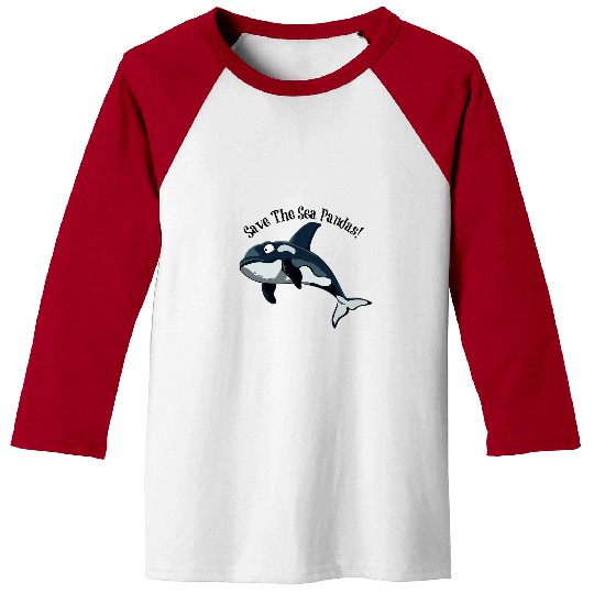 Panda Pet Funny Ocra Killer Whale Unisex Save The Sea Pandas Animals Baseball Tees