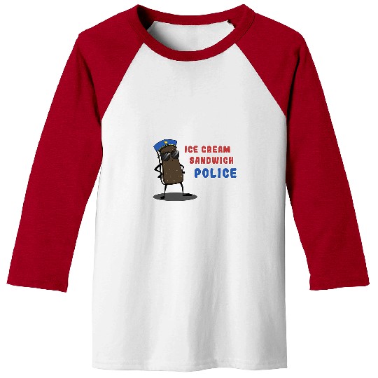 Ice Cream Sandwich Police Funny Ice Cream Sandwiches Baseball Tees