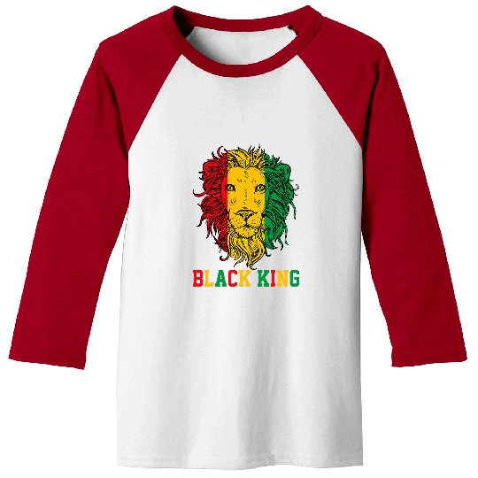 Lion Pet Juneteenth Black King Lion Proud Black History African Baseball Tees