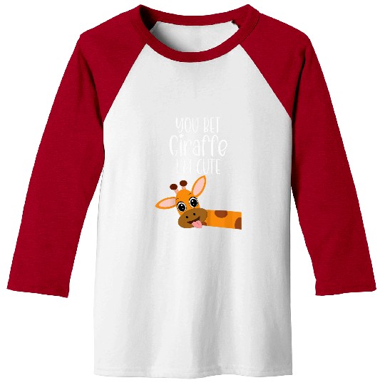 Giraffe Pet Kids You Bet Giraffe Im Cute Sassy Baby Toddler Infant Son Baseball Tees