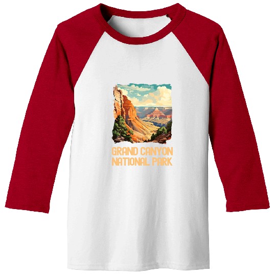 Grand Canyon Adventure Hiking Nature Lover Print 12 Baseball Tees