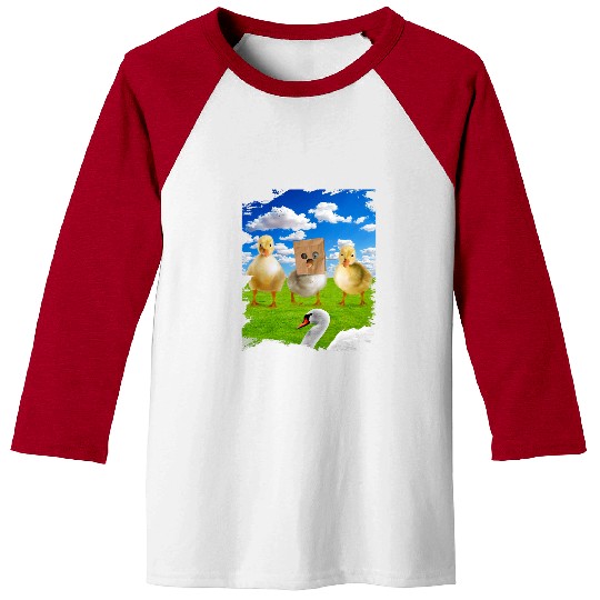 Duck Pet Ugly Ducklings Duckling Duck Ducks With Bag Swan Funny Cute Baseball Tees