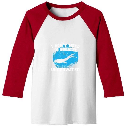 Freediving wetsuit men dont need to breathe underwater Baseball Tees