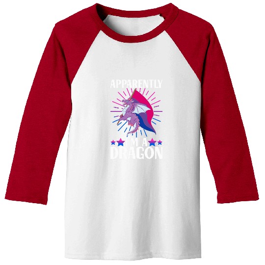 Dragon Pet Bisexual Pride Flag Bisexual Dragon 1 Baseball Tees