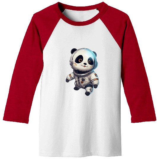 Funny Astronaut Panda Dancing Space Astronomy Planets Travel Baseball Tees