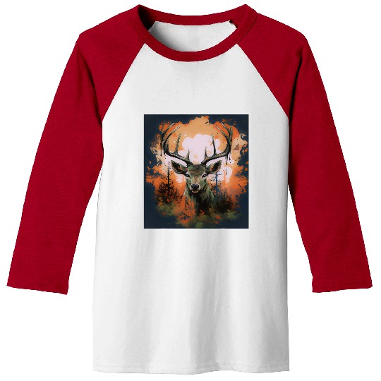 Camo USA Deer Buck Camouflage Hunting Hunter 1 Baseball Tees