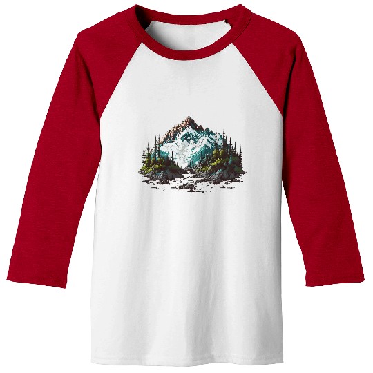 Beautiful mountain landscape for hiking Baseball Tees