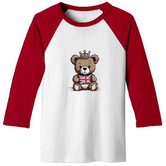 Bear Pet teddy Royal bear King s Coronation Union Jack Charles Baseball Tees