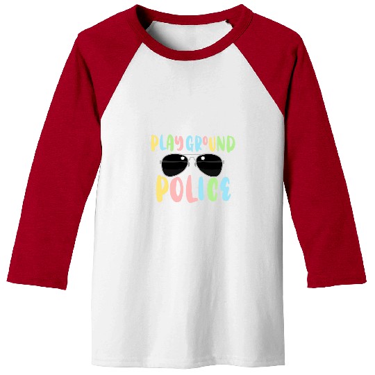 Police Job Playground Police Funny Mom Dad Grandpa Grandfather Design Baseball Tees