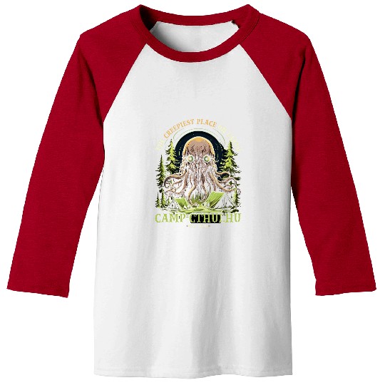 Camp Cthulhu Cosmic Horror Camping Cthulhu 9 Baseball Tees