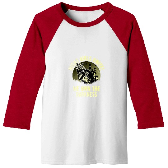 Owl Pet Night Owls Unite We Own the Darkness Nocturnal Bird Baseball Tees