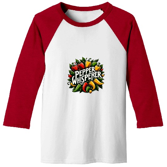Colorful Pepper Whisperer Gardener Vegetable Gardening Lover Baseball Tees