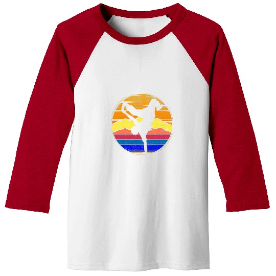vintages Breakdance Retro Sunset Ballerina Dancer Gift Baseball Tees