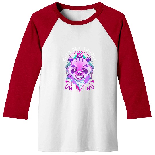 Raccoon Pet Cute But Trashy Pastel Goth Raccoon Vaporwave Aesthetic Baseball Tees