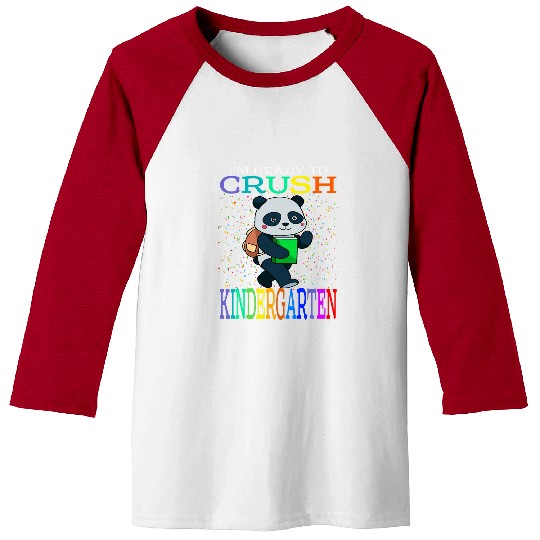 Panda Pet I m Ready To Crush Kindergarten Panda Back To School Baseball Tees