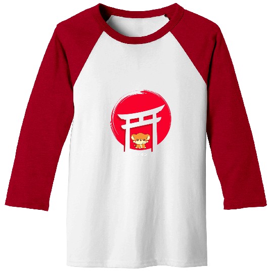 Lion Pet Kawaii Lion Cat vintages Torii Japan Tokyo Lover Hello Summer Baseball Tees