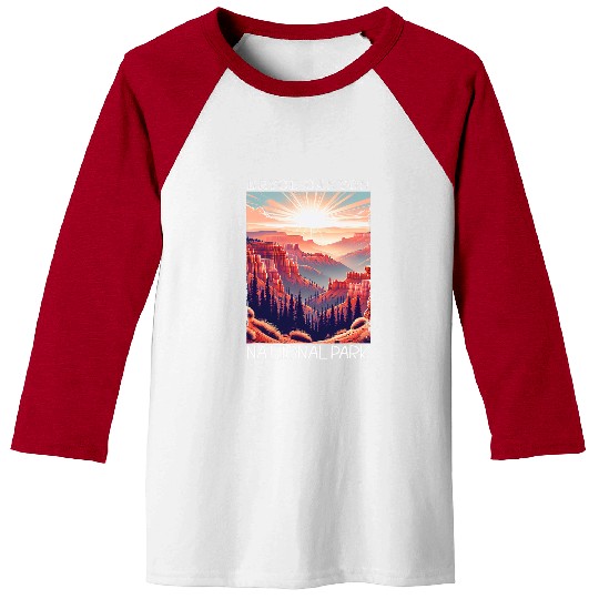 Bryce Canyon National Park Retro Hiking Camping Vacation Baseball Tees