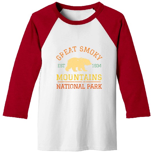 Great Smoky Mountains National Park Bear Hiking Baseball Tees