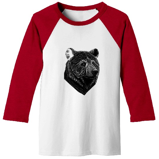 Bear Pet Bear wild animals art animal print animal motif bear 4 Baseball Tees