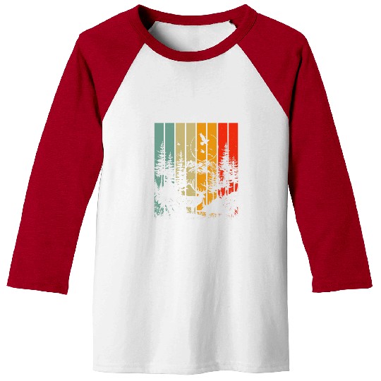 Bear Pet Wildlife Trees Outdoors Nature Retro Forest Cool Family Bear Baseball Tees