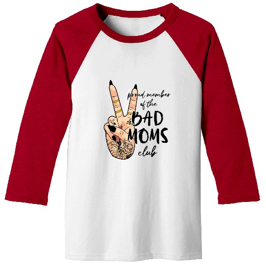 Funny Messy Bun Proud Member Of Bad Moms Club Tattoo Leopard Baseball Tees