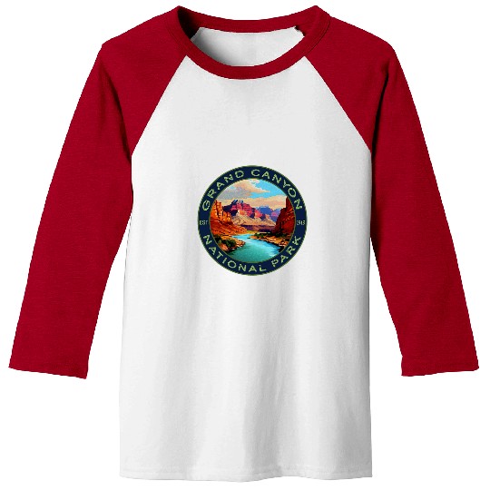 Grand Canyon National Park AZ USA Retro Graphic Souvenir Baseball Tees