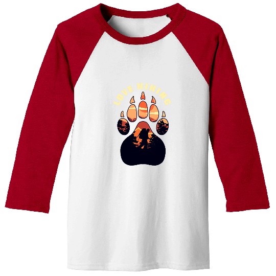 Bear Paws Claws Hiking Baseball Tees