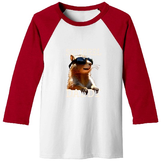 Squirrel Pet Daddy Papa Dad Father s Day Squirrel Father Baseball Tees