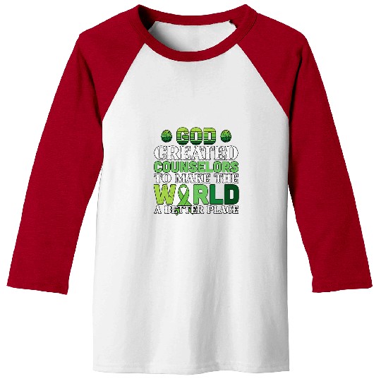 God Created Counselors Depression Mental Health Awareness Baseball Tees