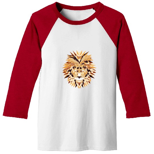 Lion Pet head with lion and lion graphic with polygon lion Baseball Tees